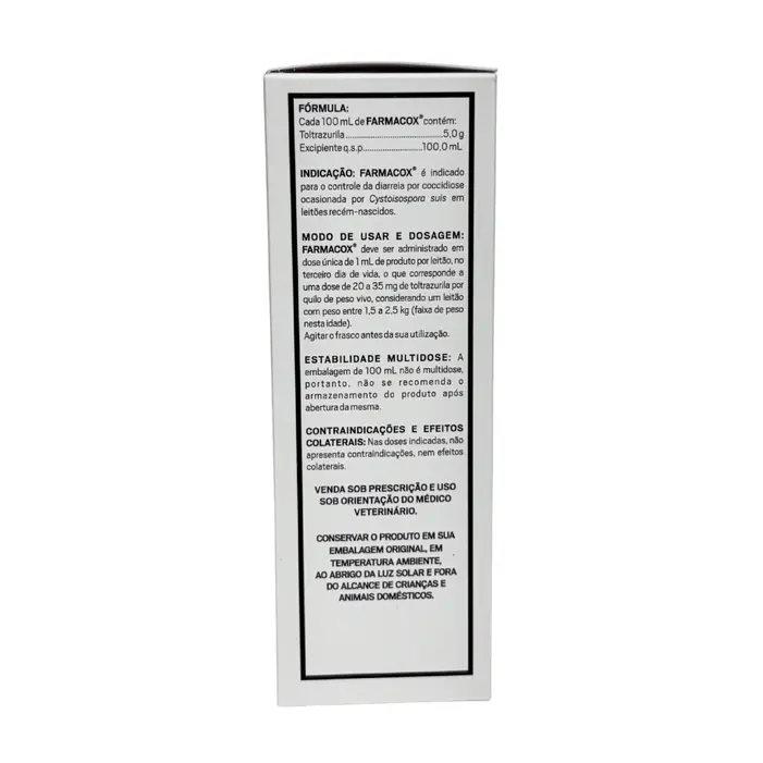Farmacox 100ml Toltrazuril Coccidiose Leitões | Farmabase