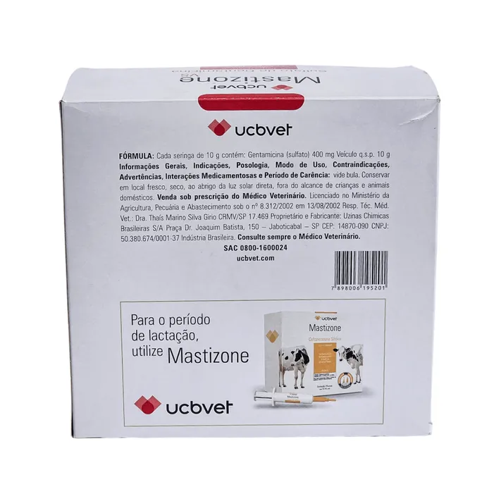 Mastizone VS Vaca Seca 10g Antimastítico Bovinos | UCBVet