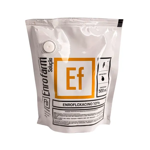 Enrofarm Solução 500ml - Enrofloxacino 10% Antibiótico Oral para Aves e Perus | Farmabase