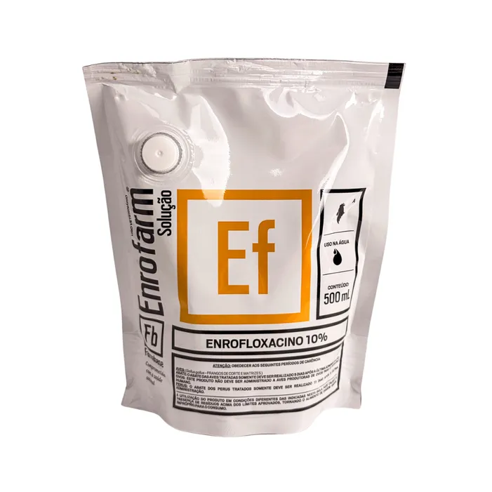 Enrofarm Solução 500ml Enrofloxacino Aves | Farmabase