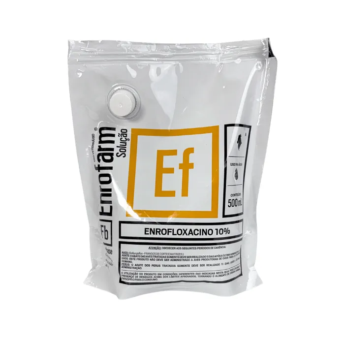 Enrofarm Solução 500ml Enrofloxacino Aves | Farmabase