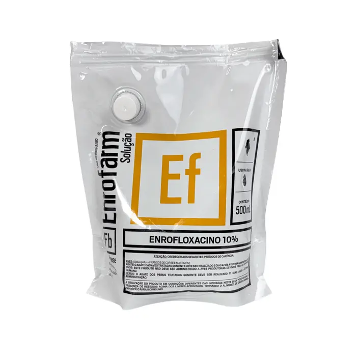 Enrofarm Solução 500ml Enrofloxacino Aves | Farmabase
