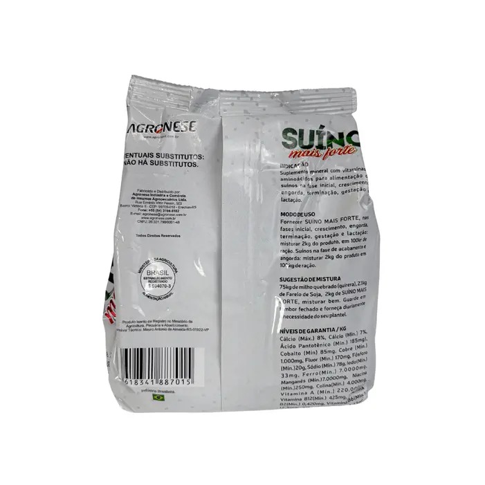 Suíno +Forte 1kg Premix Mineral para Suínos | Agronese