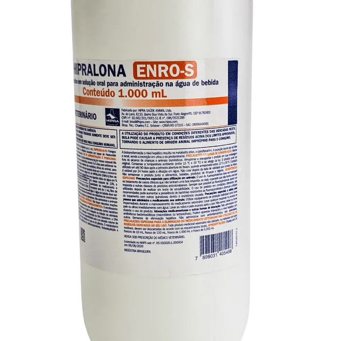 Hipralona Enro-S 1L Enrofloxacino para Aves | Hipra