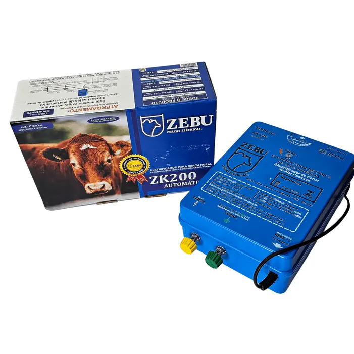 Eletrificador de Cerca Zebu ZK200 Automático 200km Bivolt