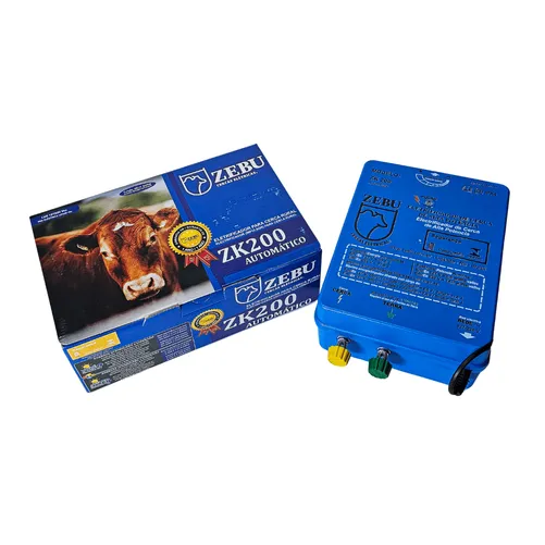 Eletrificador de Cerca Rural Zebu ZK200 Automático - Bivolt 127V/220V para Cerca Elétrica de até 200km | Zebu