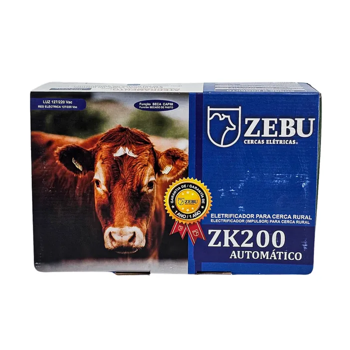 Eletrificador de Cerca Zebu ZK200 Automático 200km Bivolt