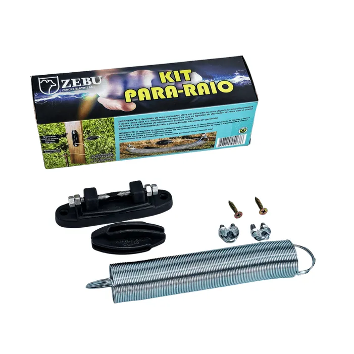 Kit Para-Raio Zebu Proteção para Cerca Elétrica Rural