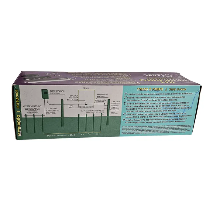 Kit Para-Raio Zebu Proteção para Cerca Elétrica Rural