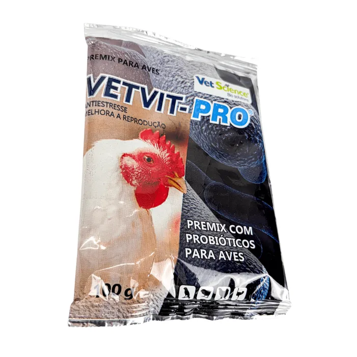 Vetvit-Pro 100g Premix com Probióticos para Aves | Vet Science