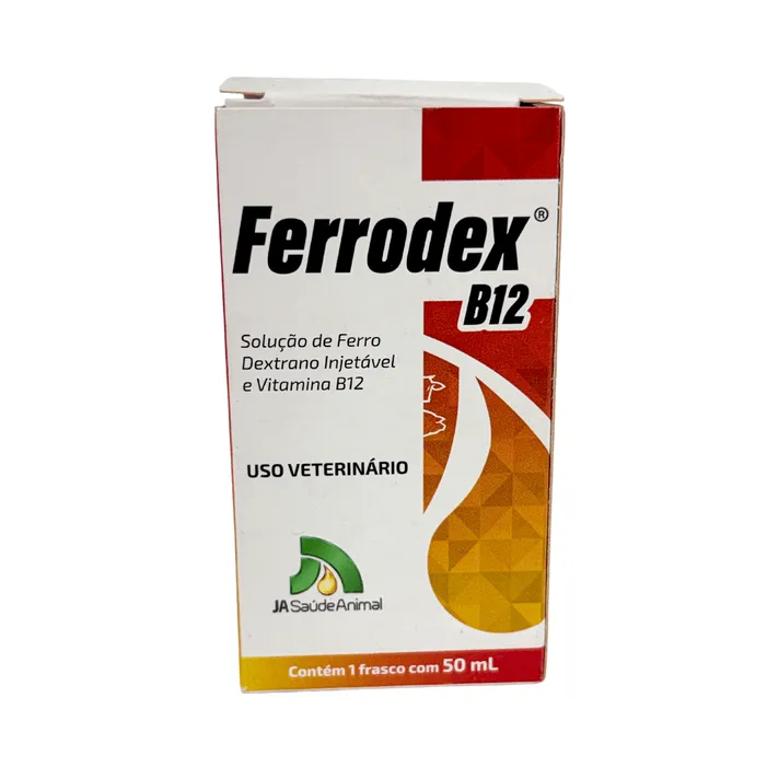 Ferrodex B12 50ml Ferro Dextrano Leitões Bezerros JA