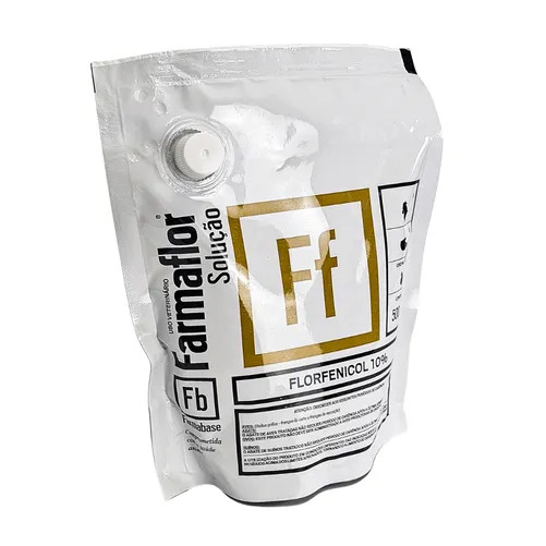 Farmaflor Solução 500ml - Florfenicol 10% Antibiótico Oral para Aves e Suínos | Farmabase