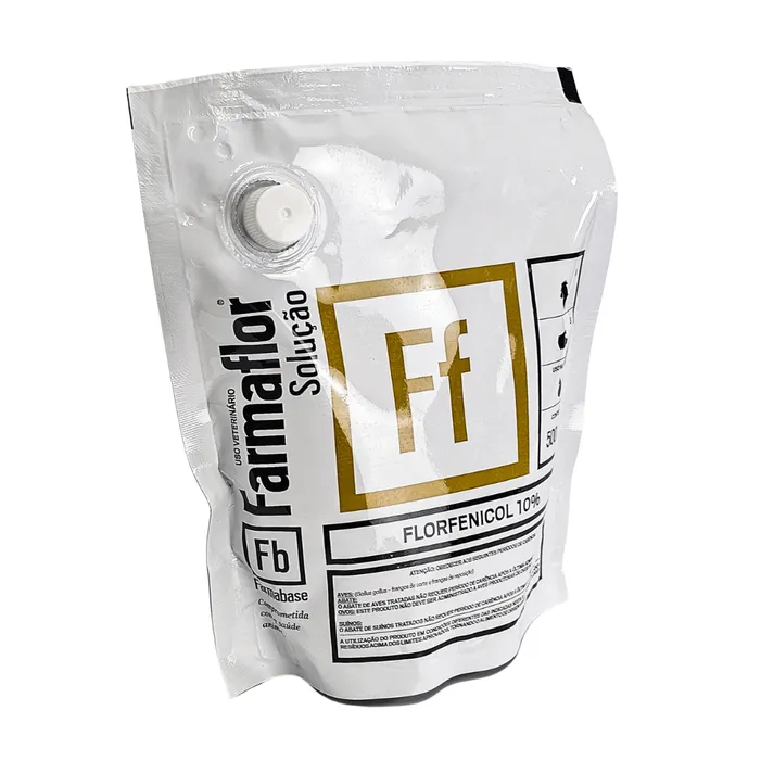 Farmaflor Solução 500ml Florfenicol 10% Aves e Suínos