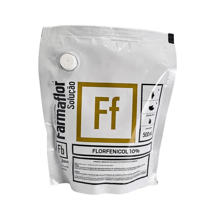 Farmaflor Solução 500ml Florfenicol 10% Aves e Suínos