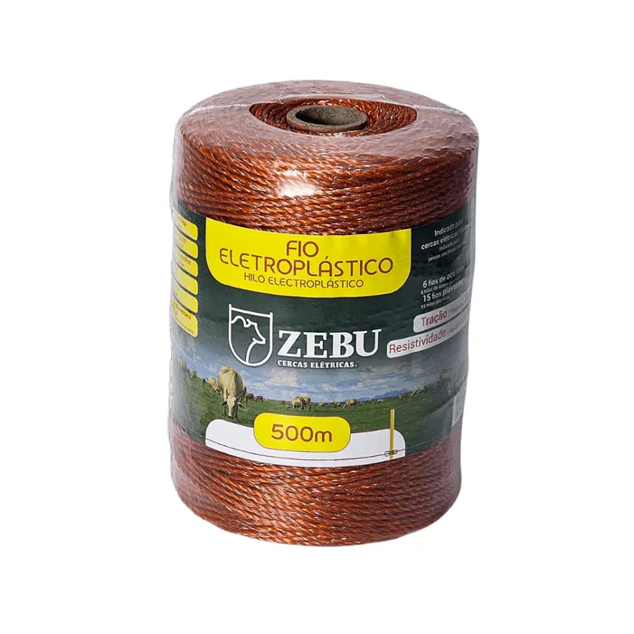 Fio Eletroplástico Zebu 500m Cerca Elétrica Inox