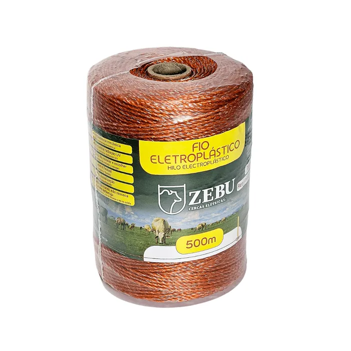 Fio Eletroplástico Zebu 500m Cerca Elétrica Inox