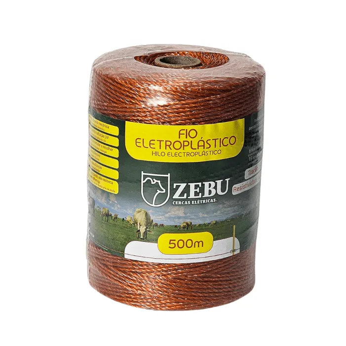 Fio Eletroplástico Zebu 500m Cerca Elétrica Inox