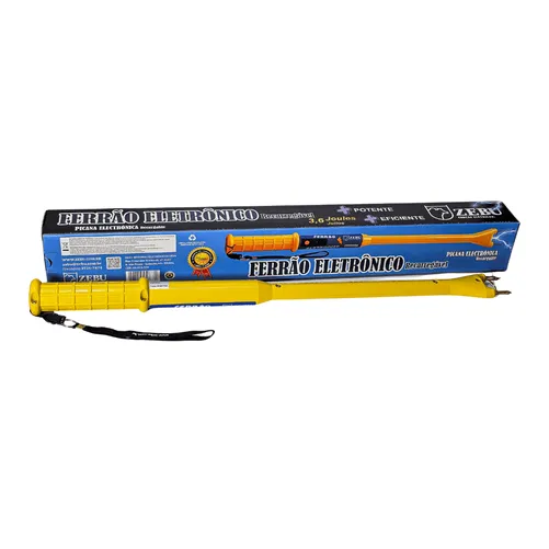 Ferrão Eletrônico Recarregável Firme Zebu 3,6 Joules - Bastão/Picana Rígido para Manejo de Gado | Zebu