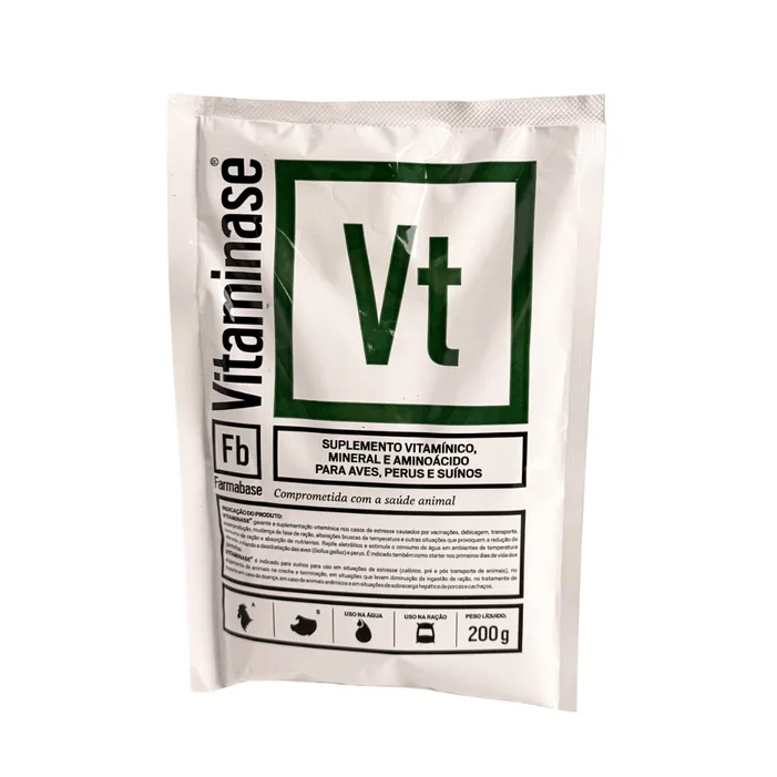 Vitaminase 200g Suplemento Vitamínico Aves e Suínos