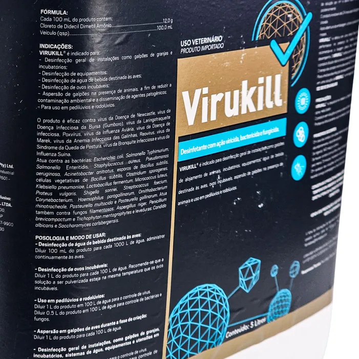 Virukill 5L Desinfetante Viricida Granja e Aviário