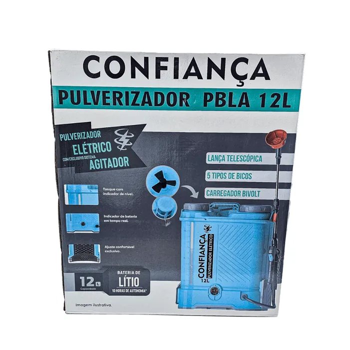 Pulverizador Elétrico 12L Bateria Lítio Mixer Confiança
