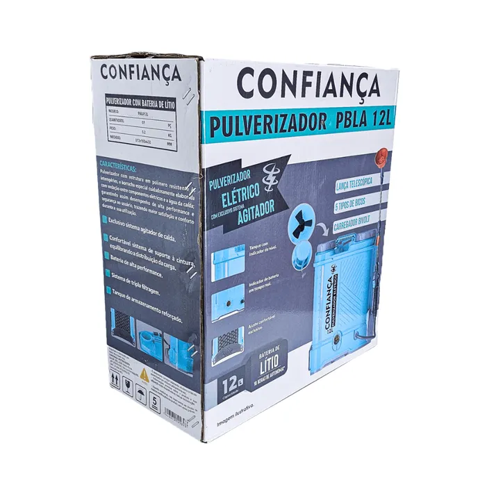 Pulverizador Elétrico 12L Bateria Lítio Mixer Confiança