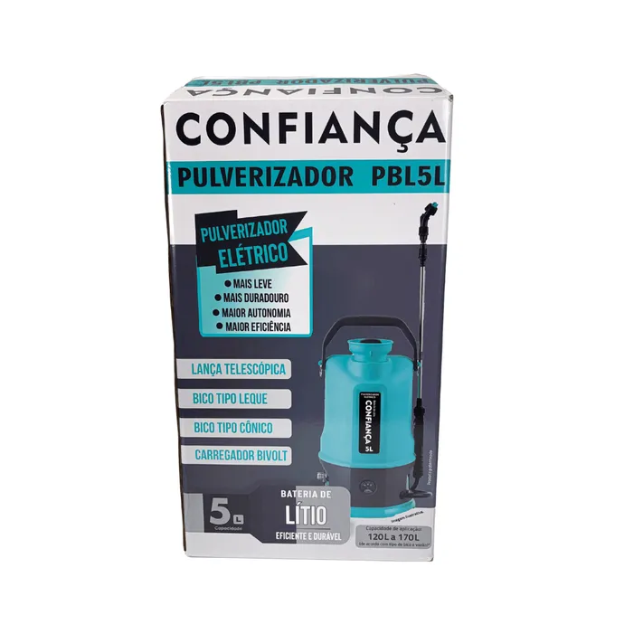 Pulverizador Elétrico 5L Bateria Lítio Confiança PBL5L