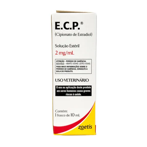 E.C.P. 10ml - Cipionato de Estradiol 2mg/mL Hormônio Estrogênico Injetável de Uso Veterinário | Zoetis