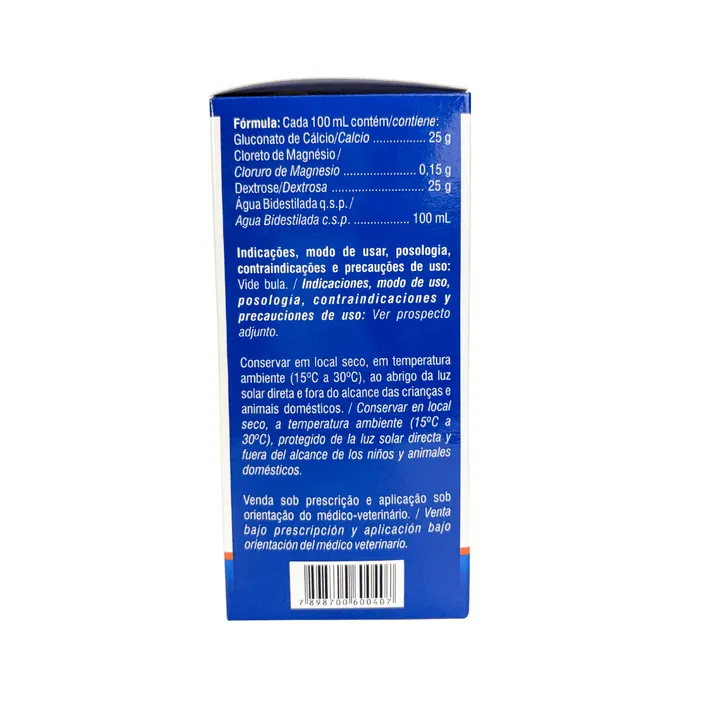 Caldextan 500ml + Equipo Cálcio Dextrose Bovinos Vilavet