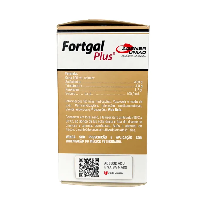 Fortgal Plus 50ml Sulfa+Trimetoprim+Piroxicam Bovinos