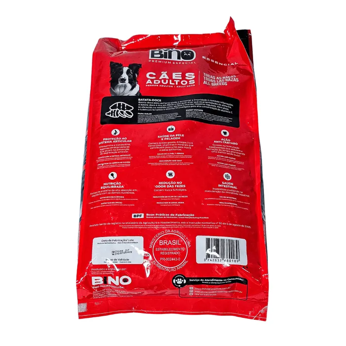 Bino Essencial Cães Adultos 7kg Condroitina | Bino