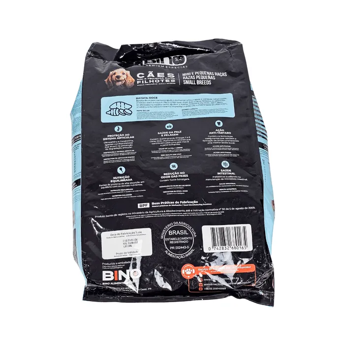 Bino Filhotes Mini Pequenas Raças 10,1kg Condroitina | Bino