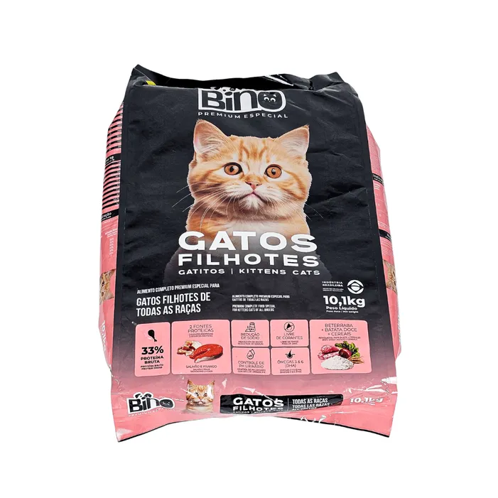 Bino Premium Especial Gatos Filhotes 10,1kg Salmão