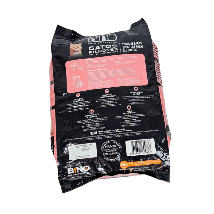Bino Premium Especial Gatos Filhotes 10,1kg Salmão