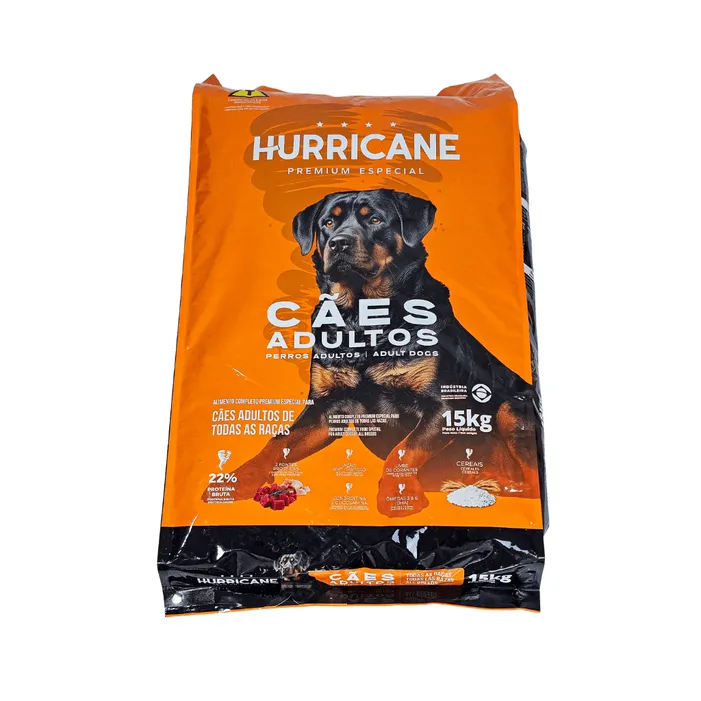 Ração Hurricane Cães Adultos Todas as Raças 15kg Bino