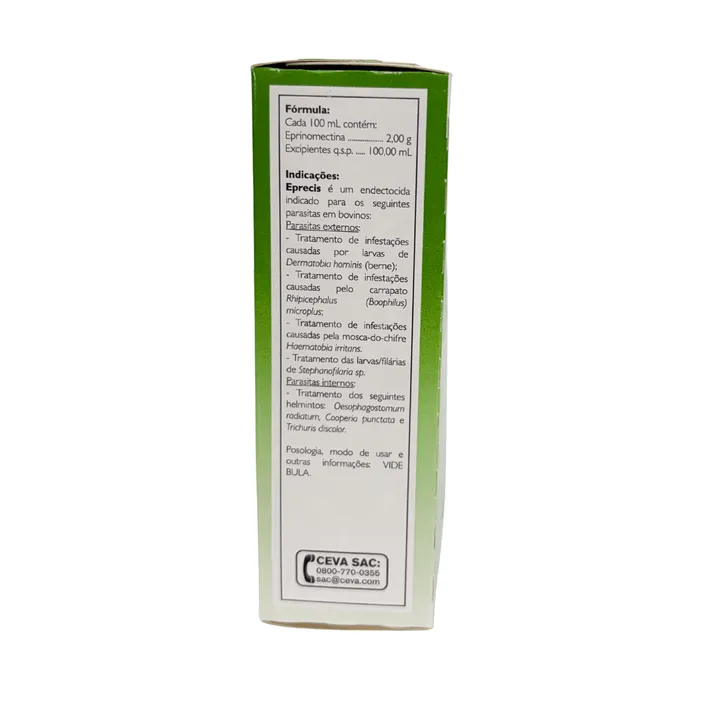 Eprecis 50ml Eprinomectina 2% Bovinos Carência 0 | Ceva