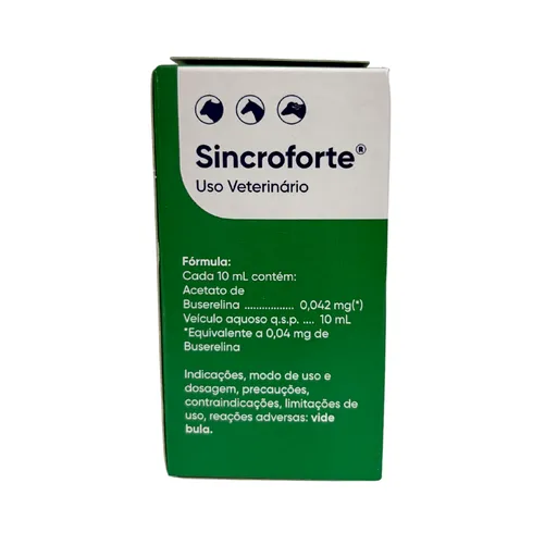 Sincroforte 20ml - Buserelina (Análogo Sintético do GnRH) Injetável para Sincronização Reprodutiva de Bovinos, Bubalinos e Equinos | Ourofino