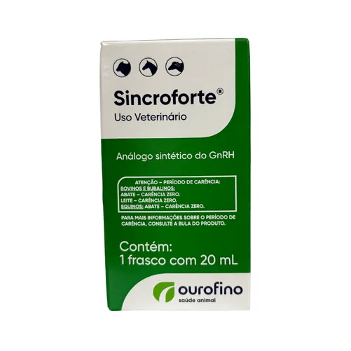 Sincroforte 20ml - Buserelina (Análogo Sintético do GnRH) Injetável para Sincronização Reprodutiva de Bovinos, Bubalinos e Equinos | Ourofino