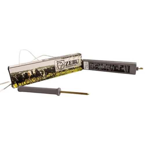 Voltímetro Analógico de Cerca Elétrica Zebu VA12000 - Testador de Tensão 2000 a 12000V por LED | Zebu