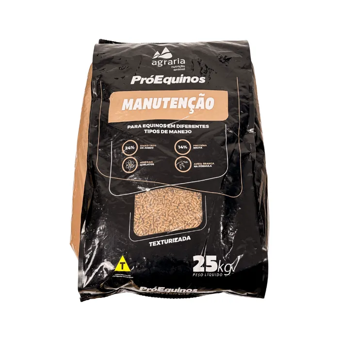 PróEquinos Manutenção 25kg Ração para Cavalos | Agrária