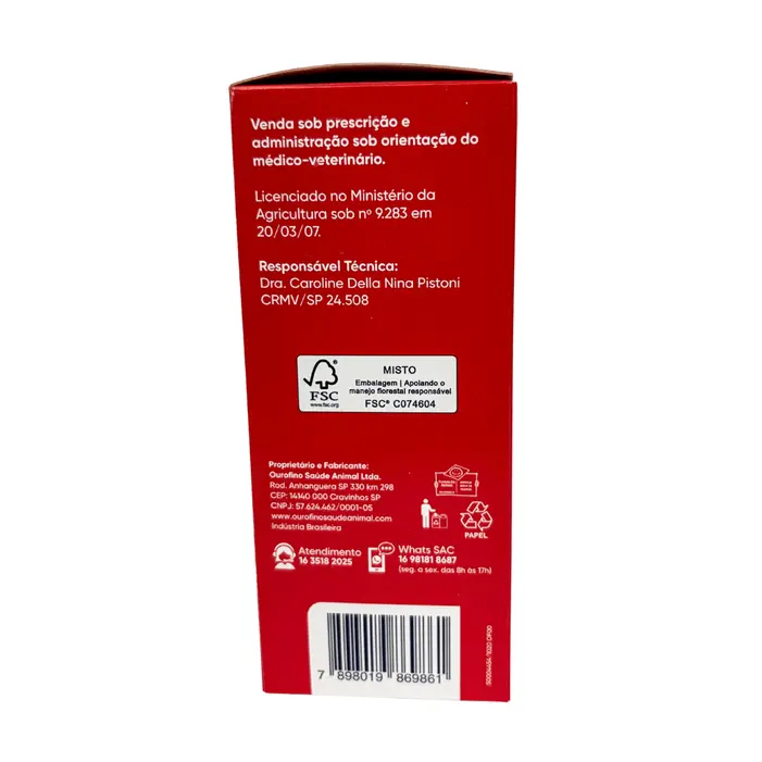 Isocox 100ml Toltrazuril 5% Anticoccidiano | Ourofino