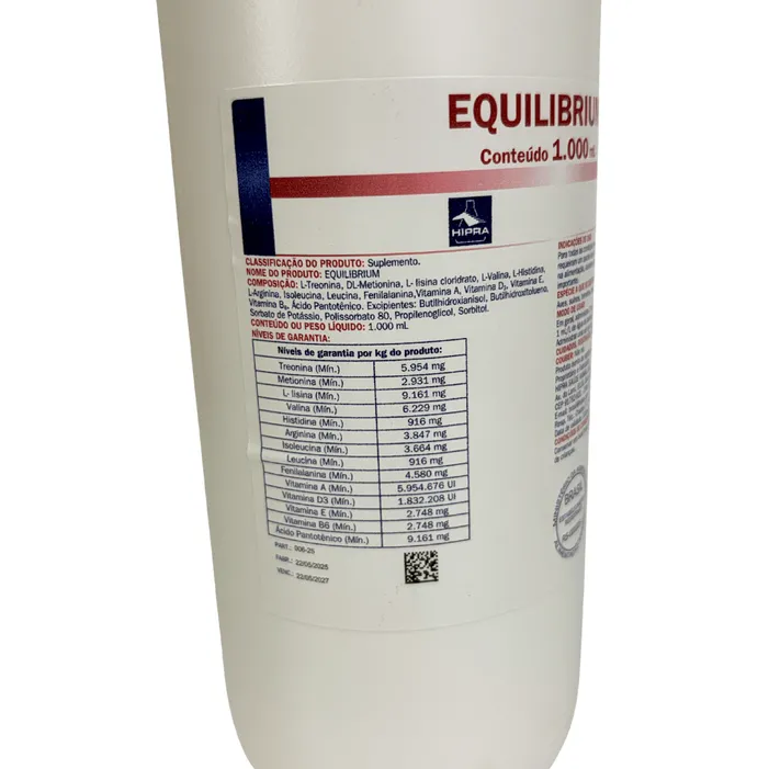 Equilibrium 1L Hipra Vitaminas e Aminoácidos na Água