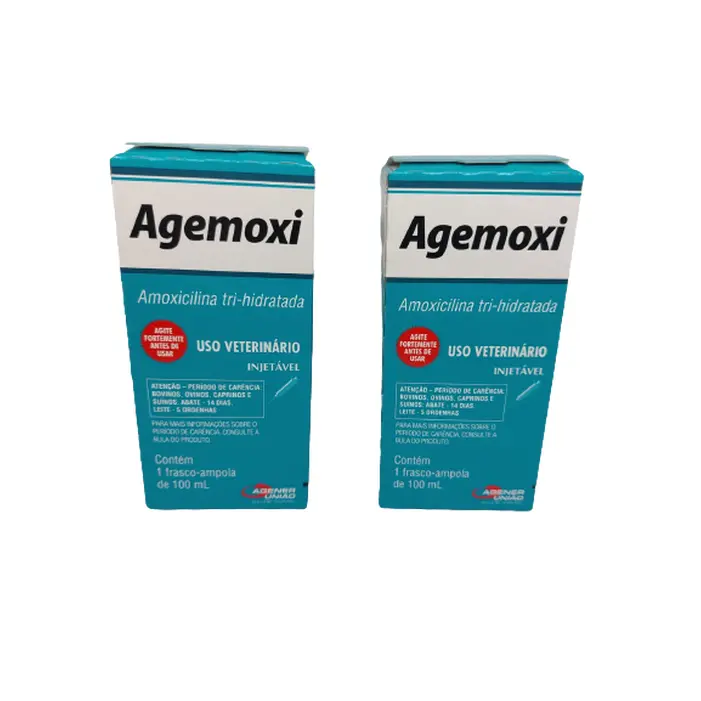 Agemoxi 100ml - Antibiótico para Bovinos, Caninos, Caprinos, Felinos, Ovinos e Suínos | Agro Mercadovet