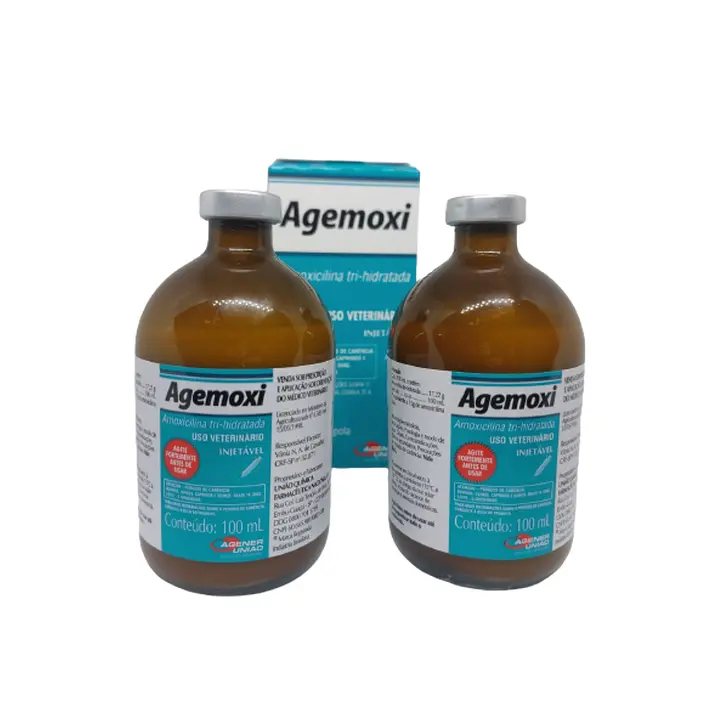 Agemoxi 100ml - Antibiótico para Bovinos, Caninos, Caprinos, Felinos, Ovinos e Suínos | Agro Mercadovet
