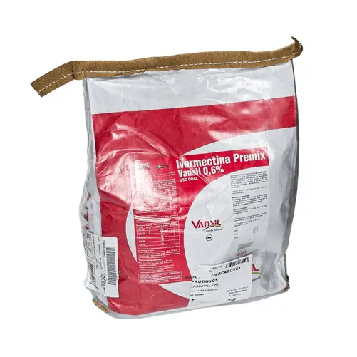 Ivermectina Premix 0,6% 5kg/25kg -Vermífugo e Sarnicida em Ração para Suínos | Vansil