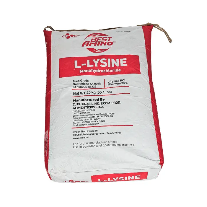 L-Lisina HCl 99% 25kg Aminoácido Ração Suínos e Aves