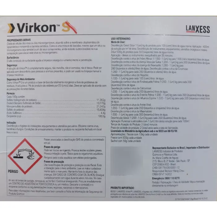 Virkon S 10kg: Desinfetante Veterinário Completo para Segurança Total | Agro Mercadovet