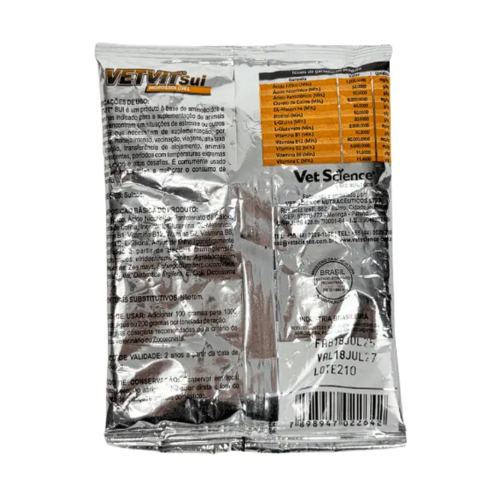 Vetvit Sui 100g Vitamínico para Suínos | Vet Science