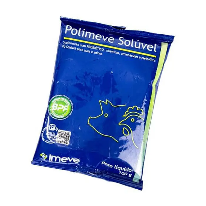 Polimeve Probiótico Solúvel 100g Aves e Suínos | Imeve
