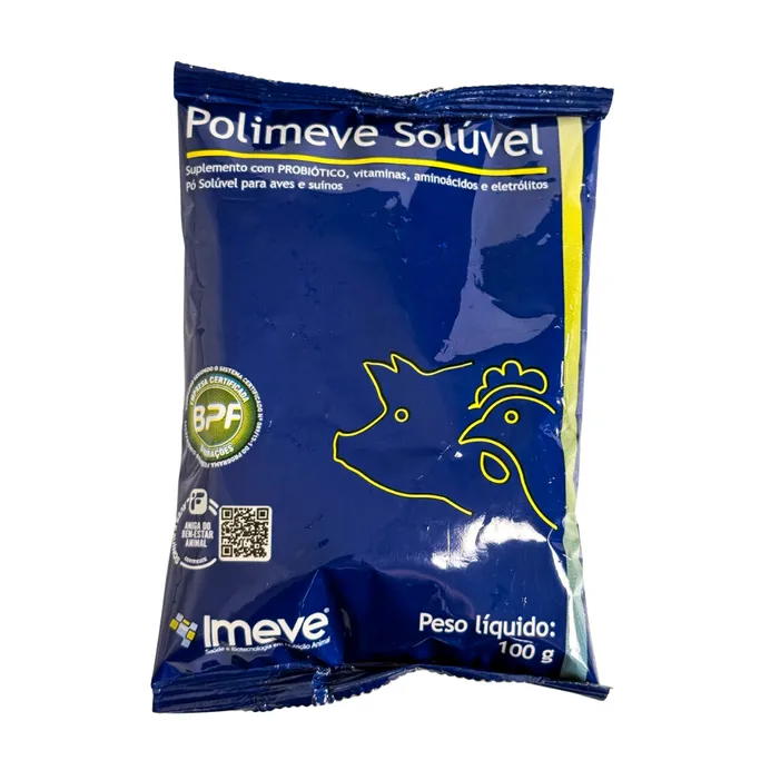 Polimeve Probiótico Solúvel 100g Aves e Suínos | Imeve